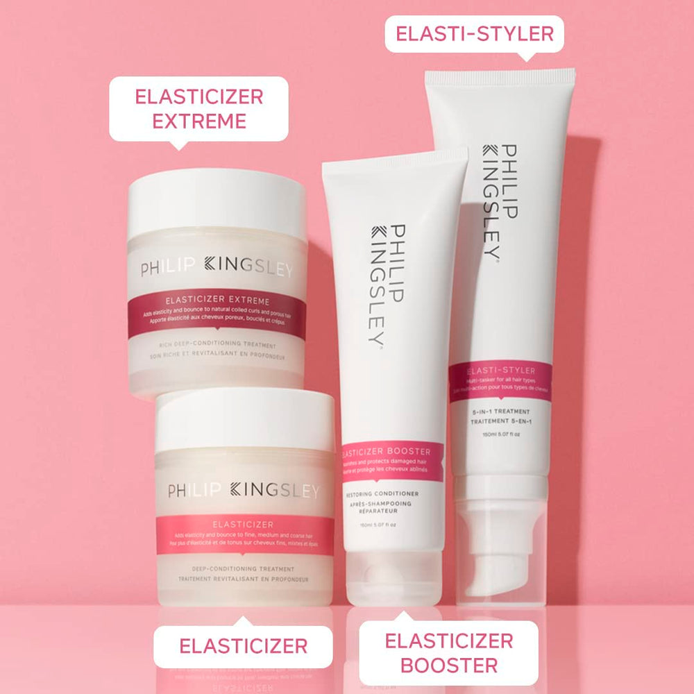PHILIP KINGSLEY Elasticizer all-hair-types scene underscores universal suitability.