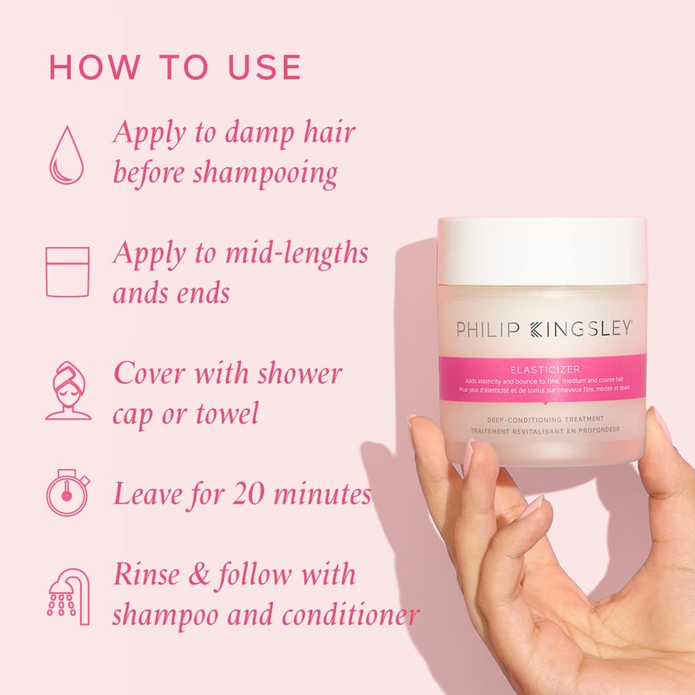 PHILIP KINGSLEY Elasticizer sustainable-packaging highlights vegan-friendly ethics.