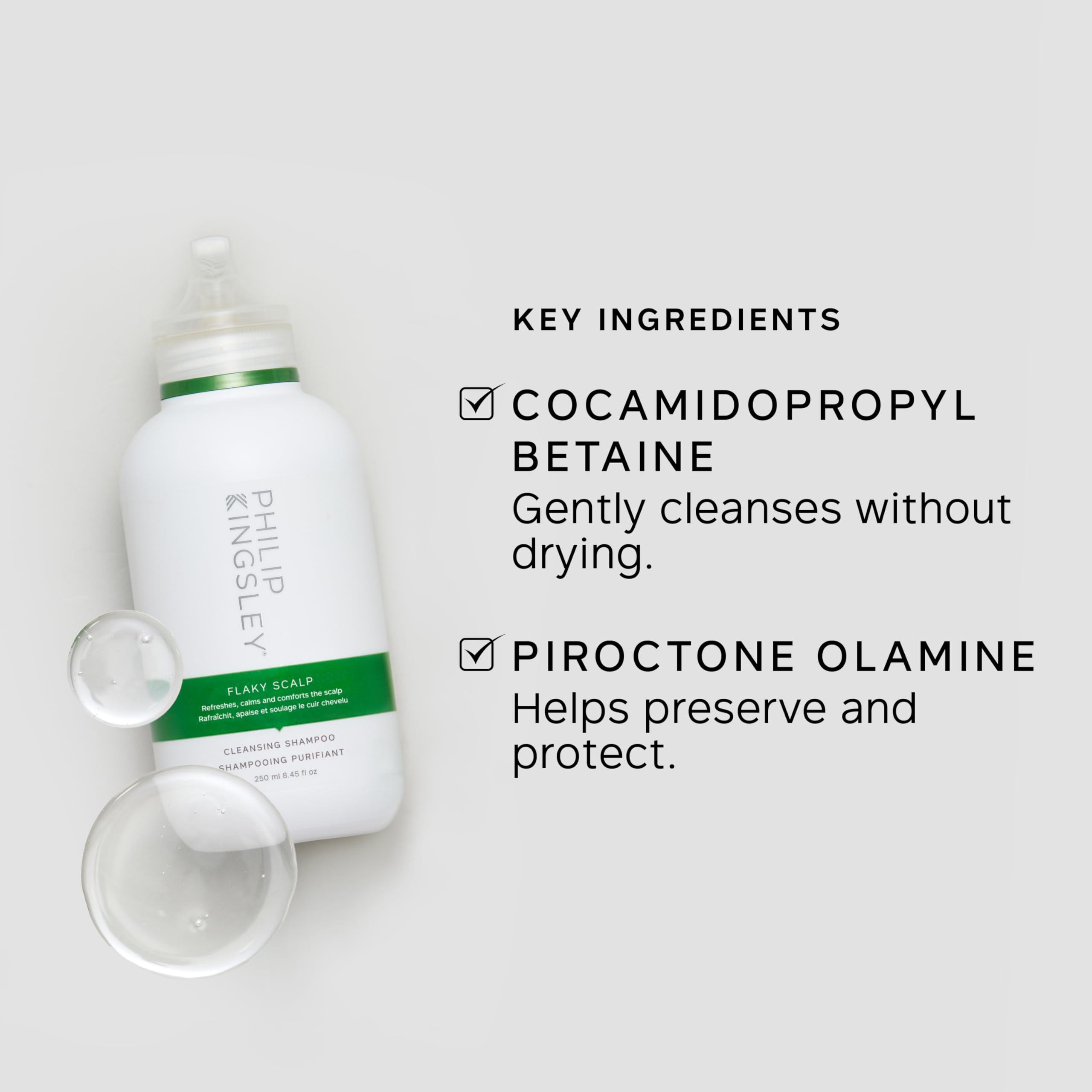 PHILIP KINGSLEY Flaky Scalp Shampoo colour-safe formula protects color-treated hair.