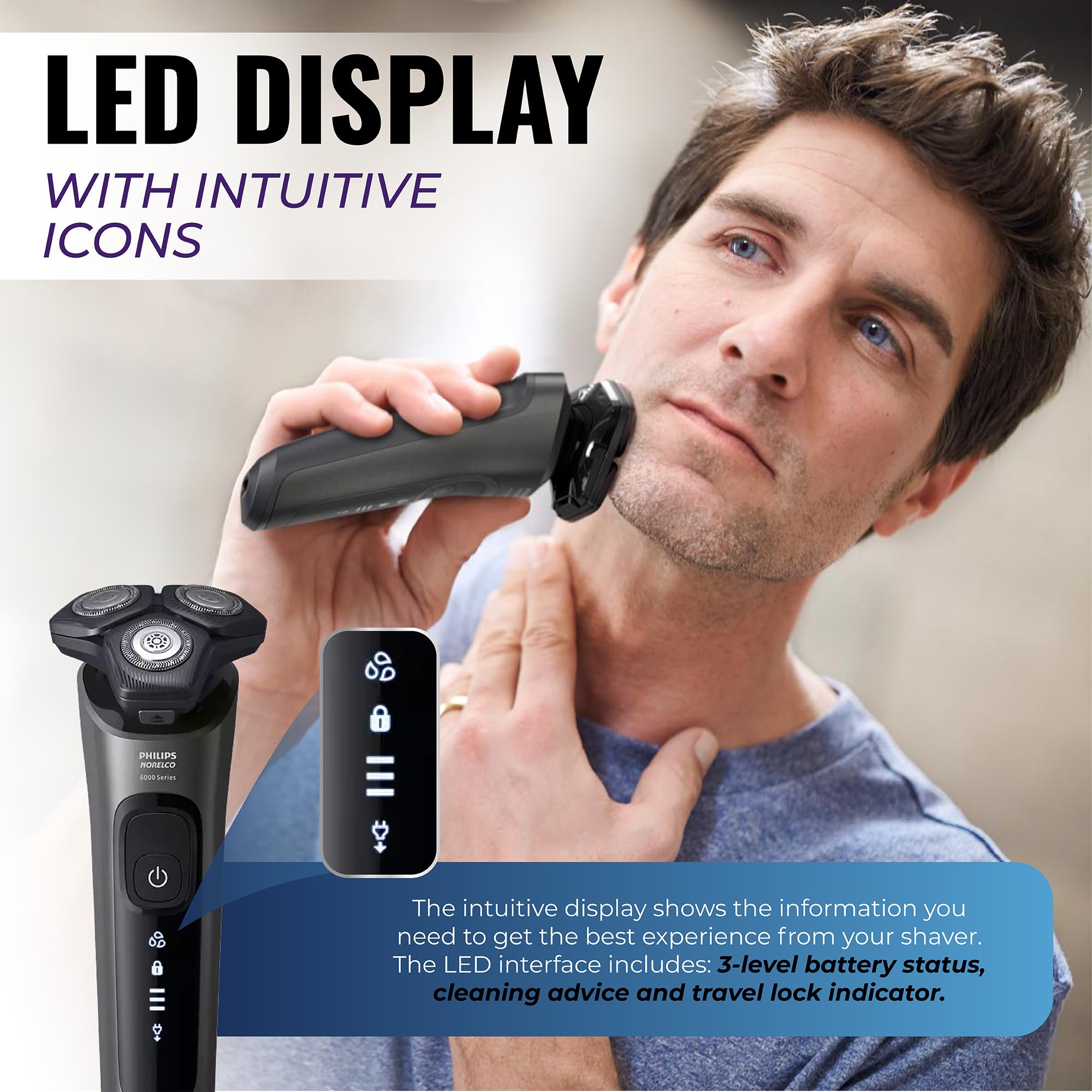 Philips 5-length trimmer for stubble to neat beard.
