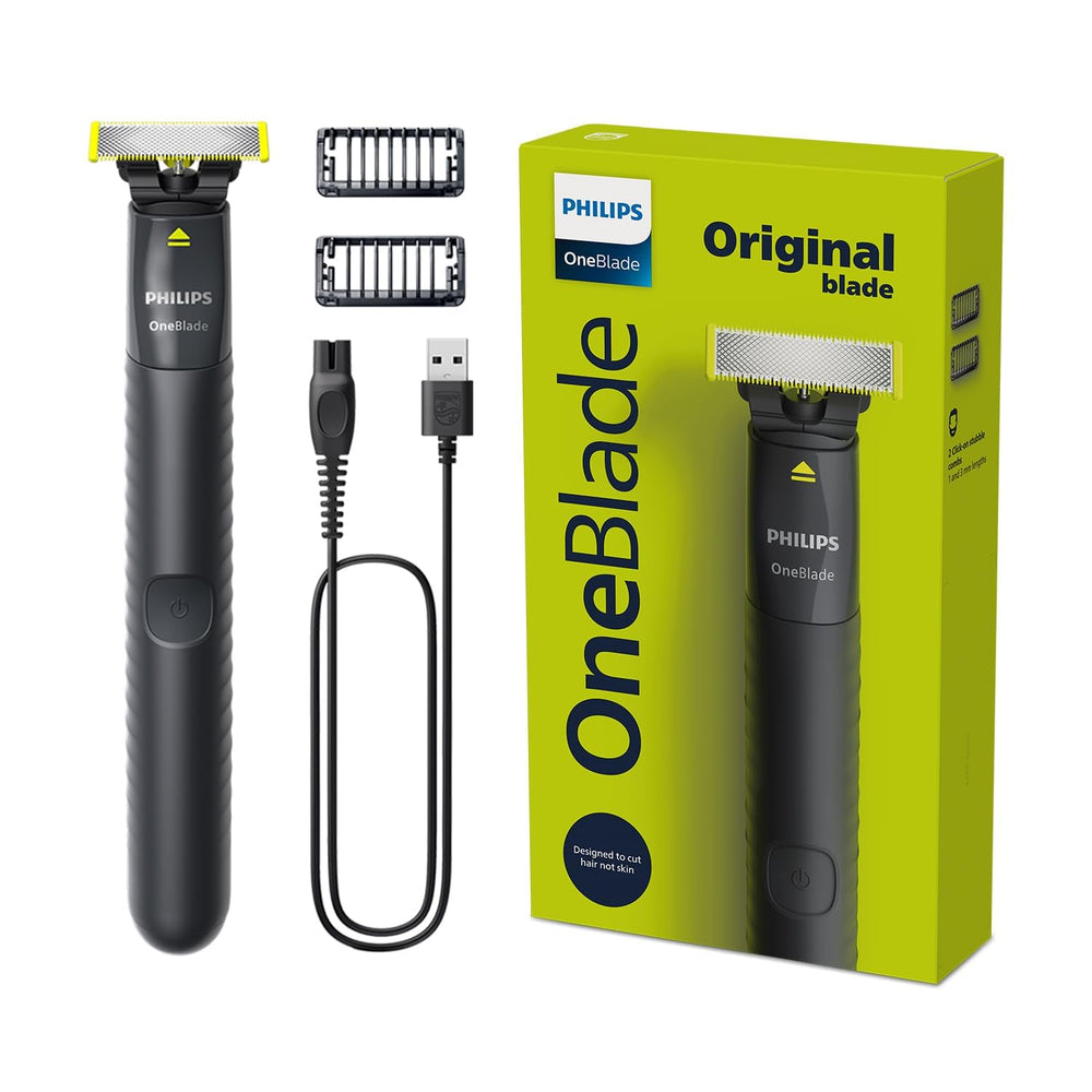 Philips One Blade Face handle enables versatile shaving and precise edging