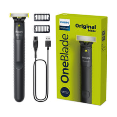 Philips One Blade Face handle enables versatile shaving and precise edging