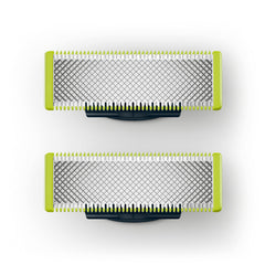 Philips OneBlade 2 blades front view—authentic replacement for precise grooming.
