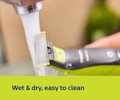 Philips OneBlade blade with eject icon signaling blade replacement