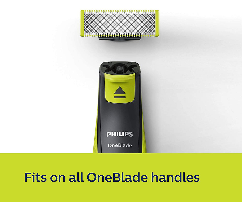 Philips OneBlade dual-sided blade cutting up and down for precise lines