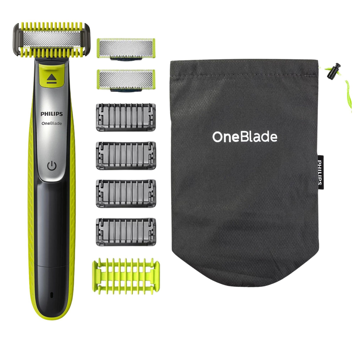 Philips OneBlade edge-cut dual blade enables precise lines for clean facial trimming.