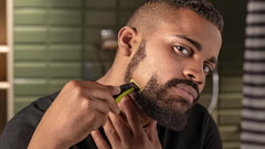 Philips OneBlade face-combs 1-2-3-5mm for versatile stubble lengths.
