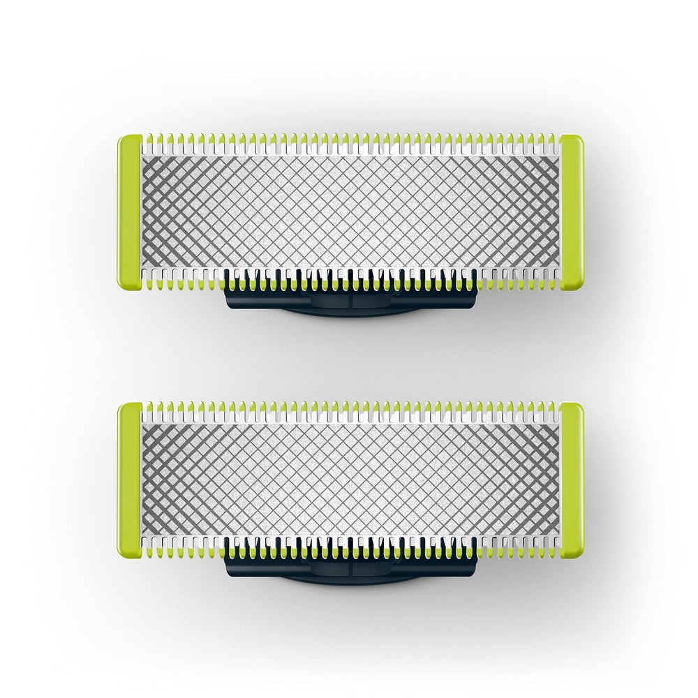 Philips OneBlade QP220/50-compatible blades close-up—durable stainless steel.