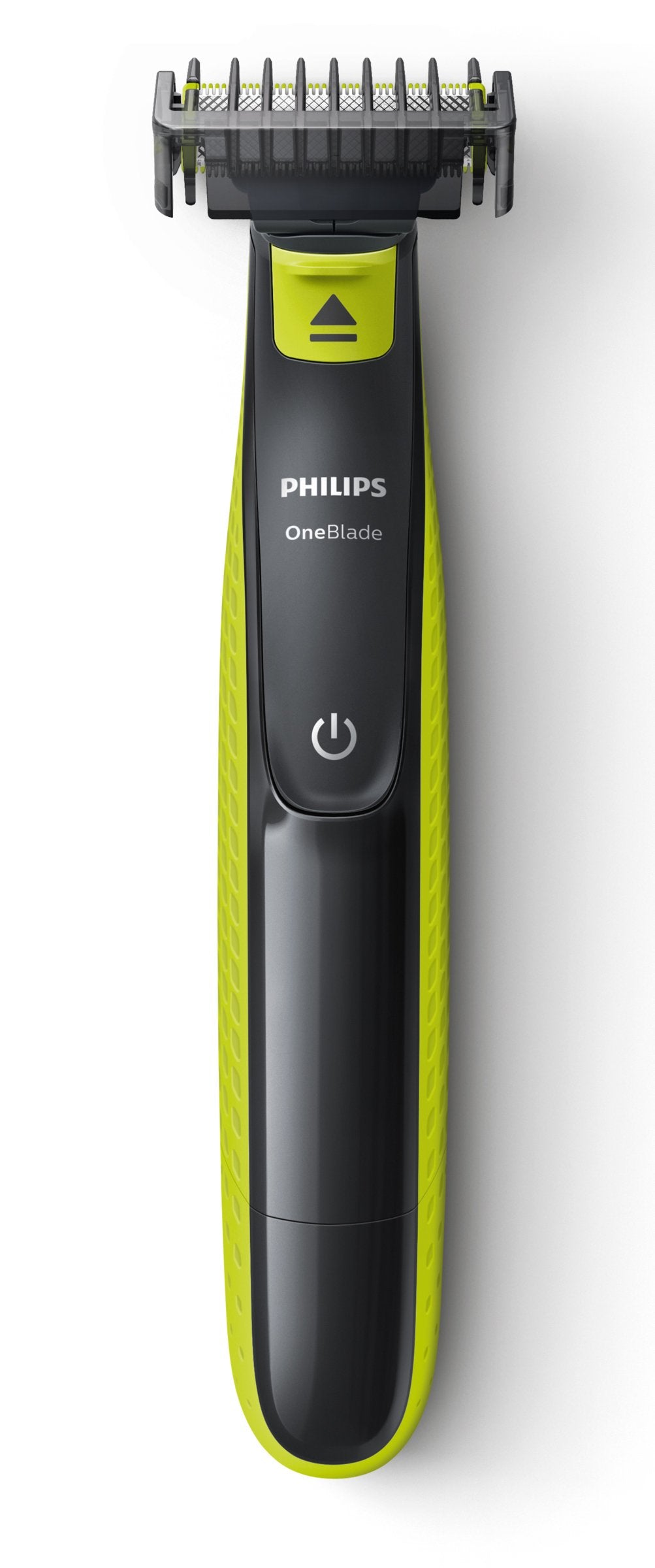 Philips OneBlade QP2520 side view shows slim profile for comfortable handling.