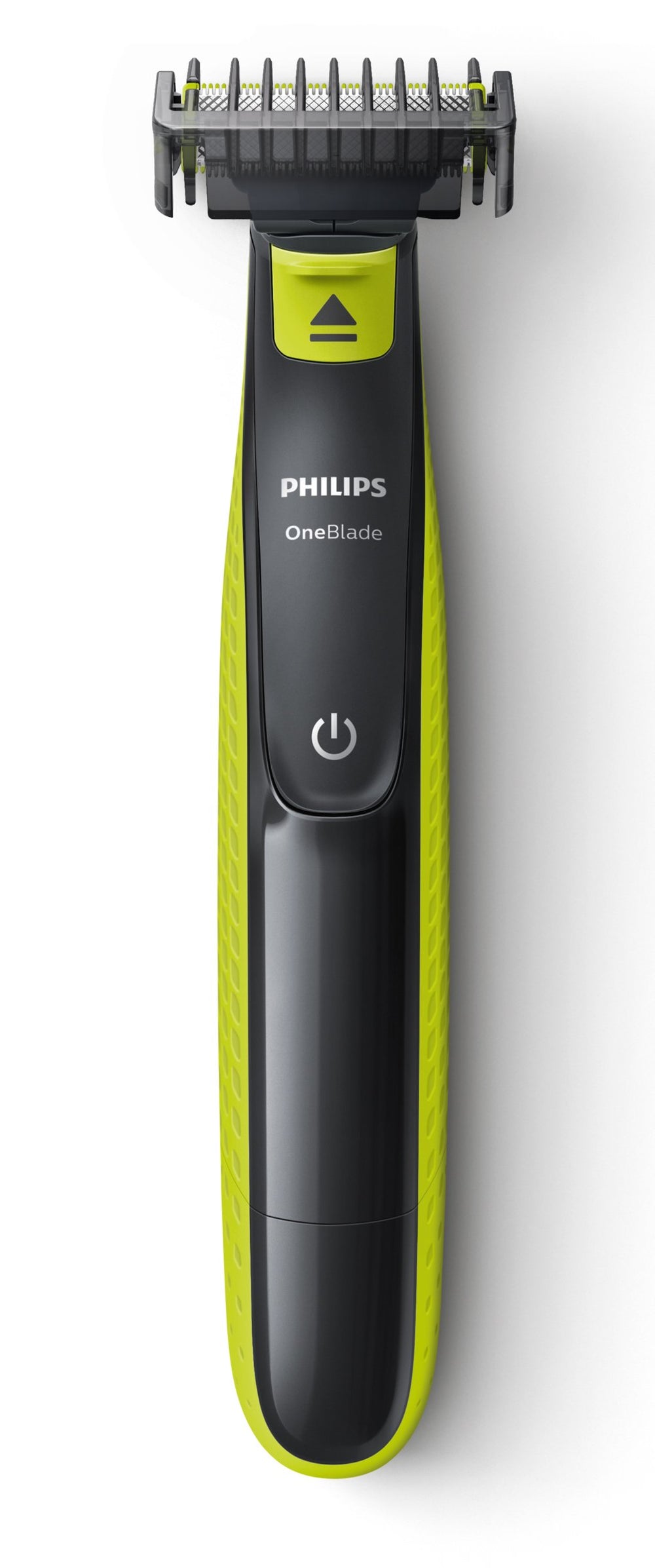 Philips OneBlade QP2520 side view shows slim profile for comfortable handling.