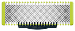 Philips OneBlade replacement blade close-up showing durable steel for lasting use