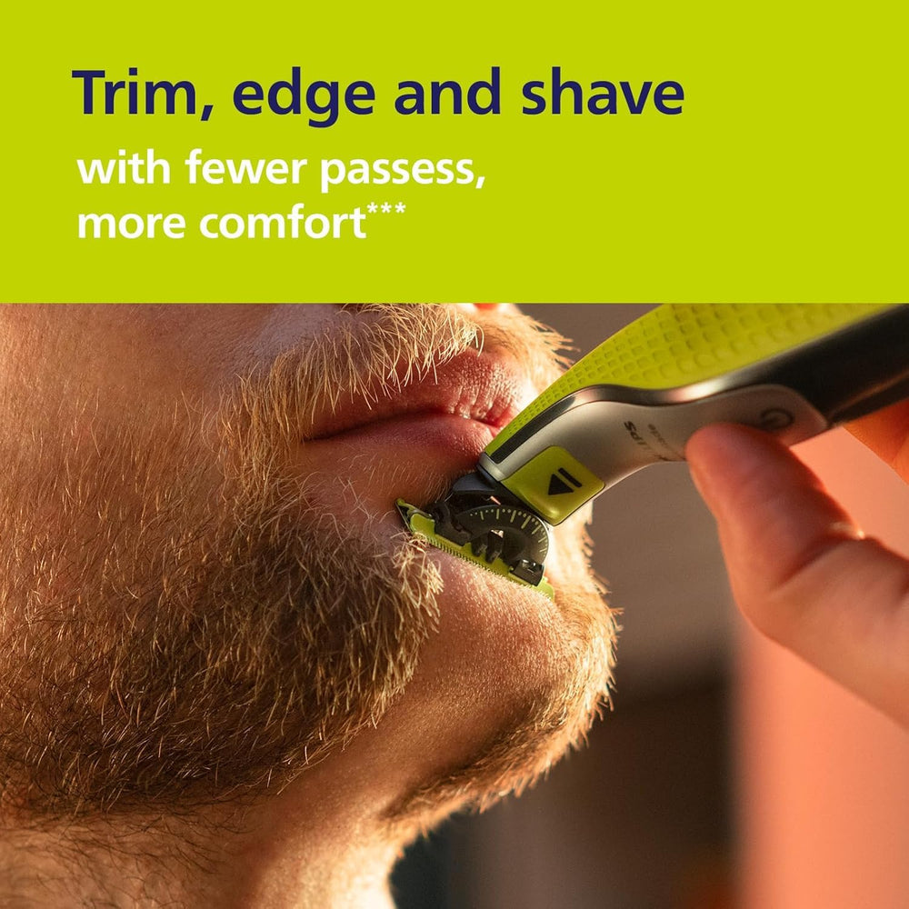 Philips OneBlade X2 360 dual-way blade QP42050 packaging highlighting replacement blade.