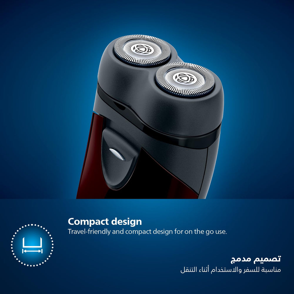 Philips PQ206 cleaning brush included helps maintain blade hygiene.