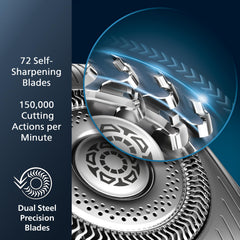 Philips Rechargeable Shaver Series 9000 ComfortGlide rings emphasize skin-friendly protection
