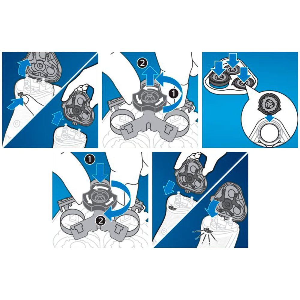 Philips SH30 kit image with three blades illustrates complete refresh value and convenience.
