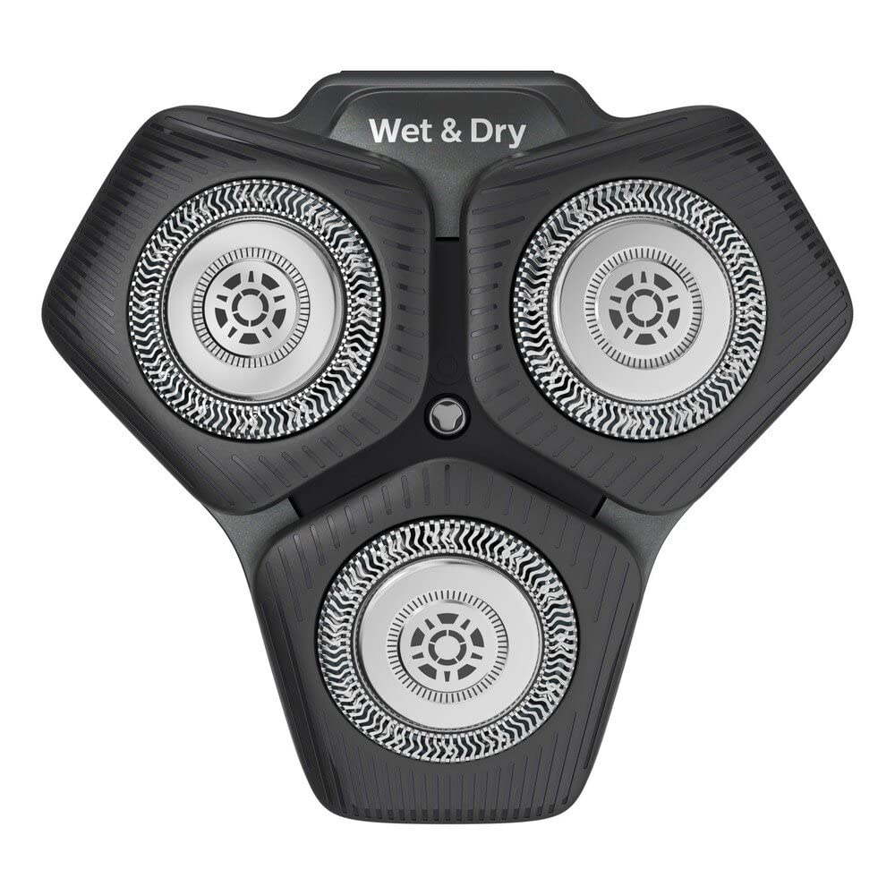 Philips SH71/50 pack shot displays three replacement shaving heads for Series 7000 and 5000.