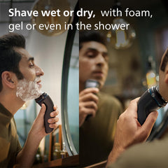 Philips Shaver 3000 flex heads close-up highlights 5D pivot and contour-following motion