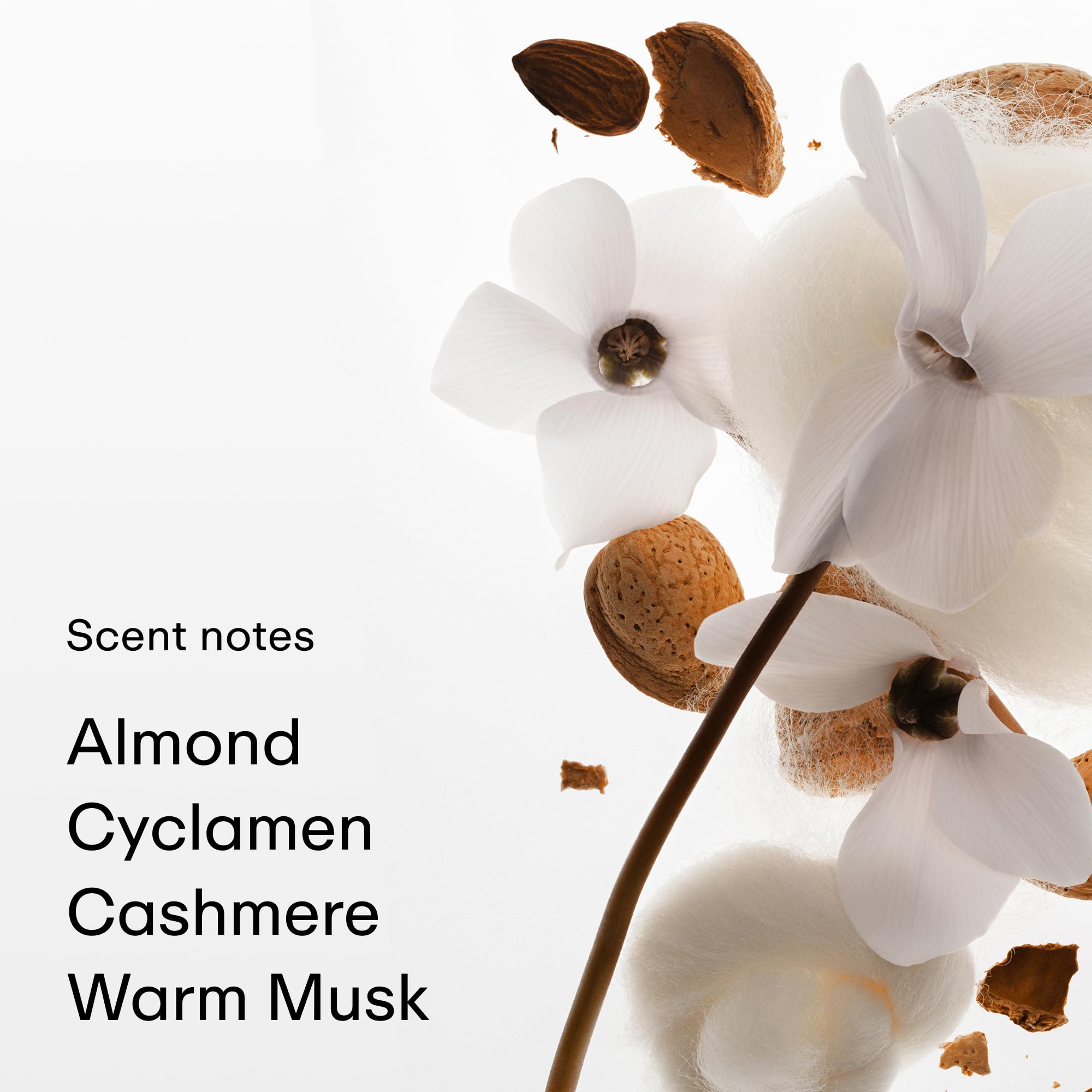 PHLUR Cashmere Skin Mist vanity display shows creamy almond musk mood