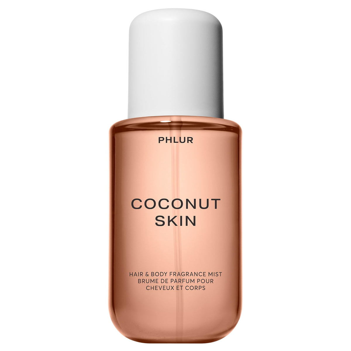 PHLUR Coconut Skin bottle front shows tropical packaging for daily wear.