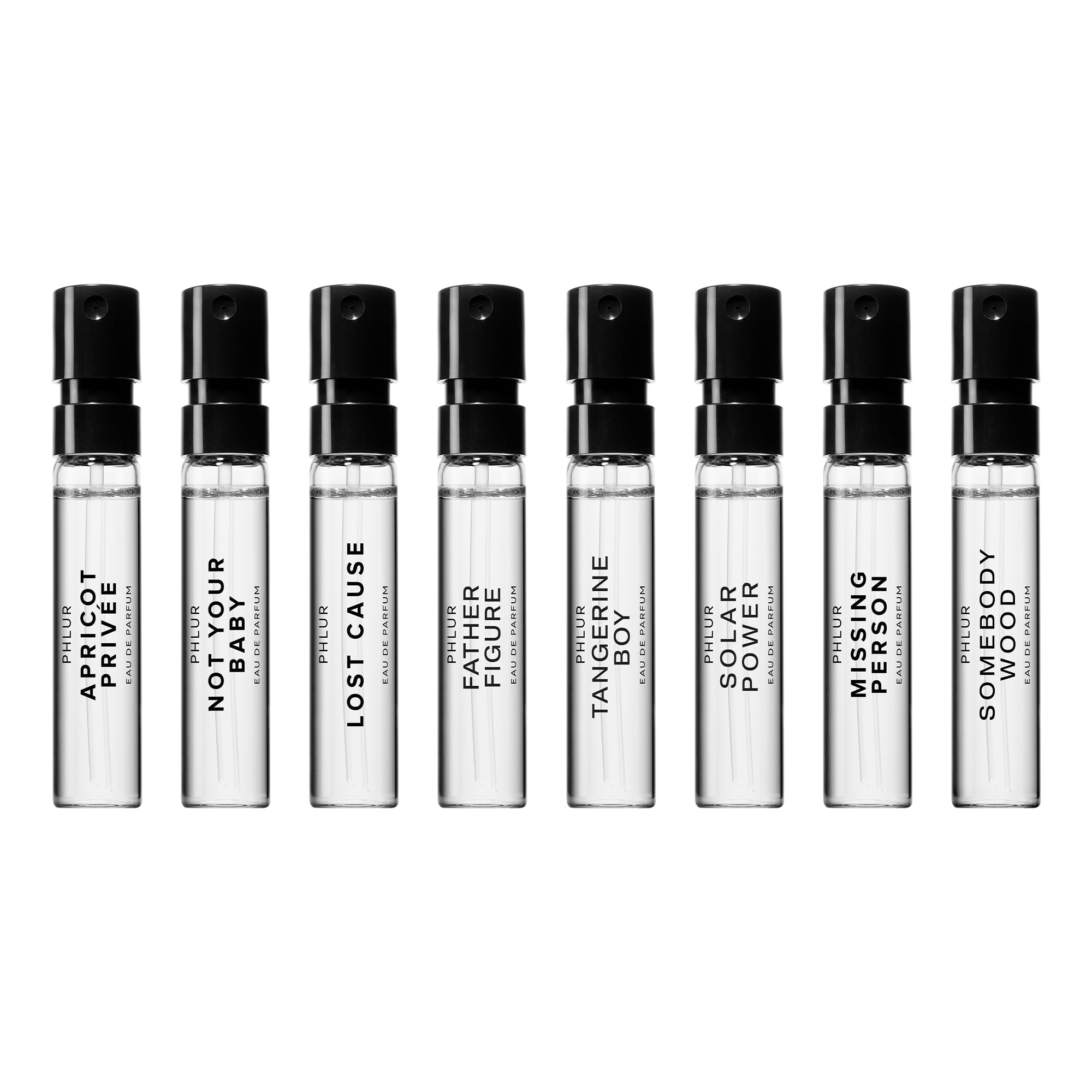 PHLUR discovery set packaging closeup highlights premium design and gift-ready presentation.