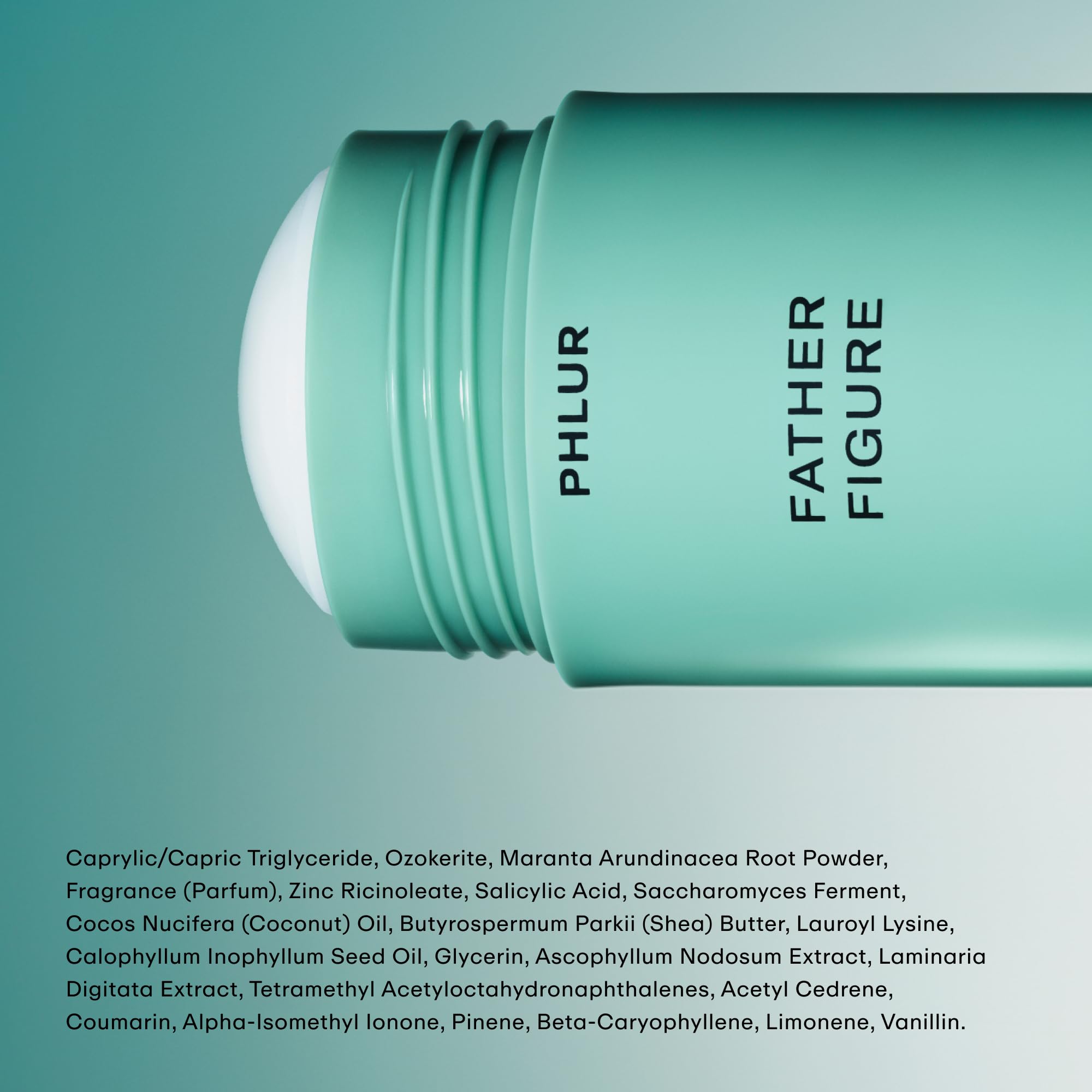 PHLUR Father Figure no-residue finish on skin for all-day confidence.