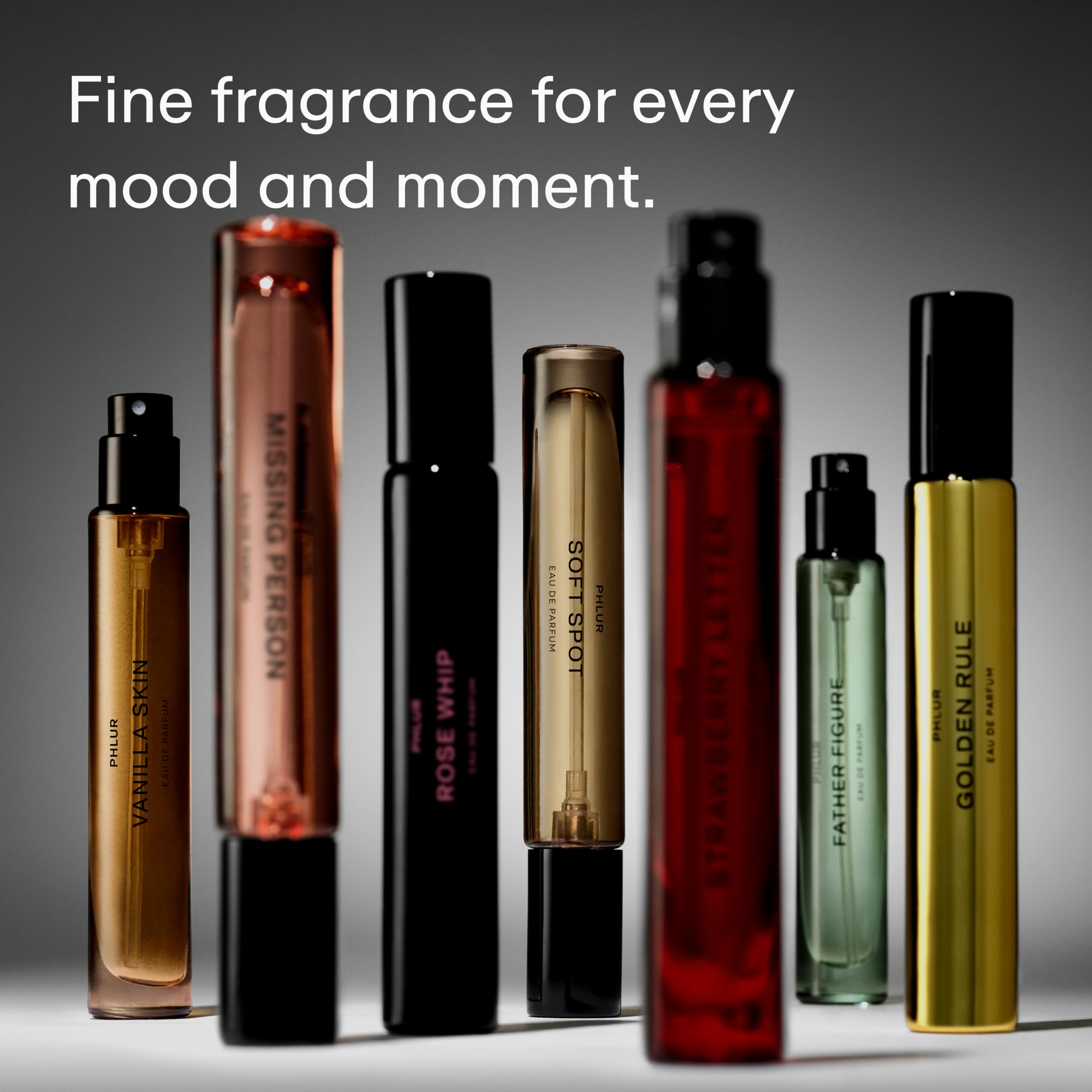 PHLUR Golden Rule heart notes emphasize jasmine and coconut milk richness.