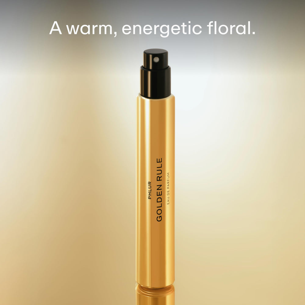PHLUR Golden Rule travel-size case in a purse for quick refresh.