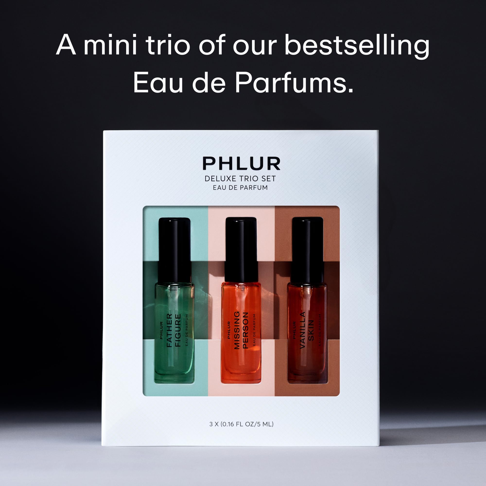 PHLUR Missing Person mini bottle enhances day-to-night versatility.