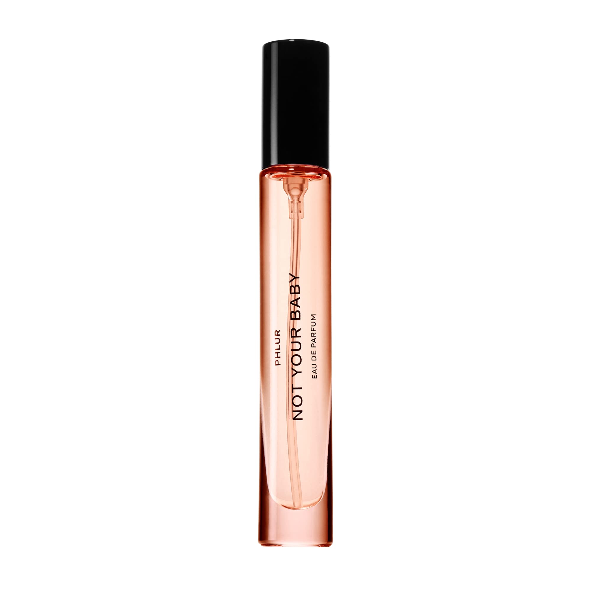 PHLUR Not Your Baby travel-size bottle for on-the-go fragrance.