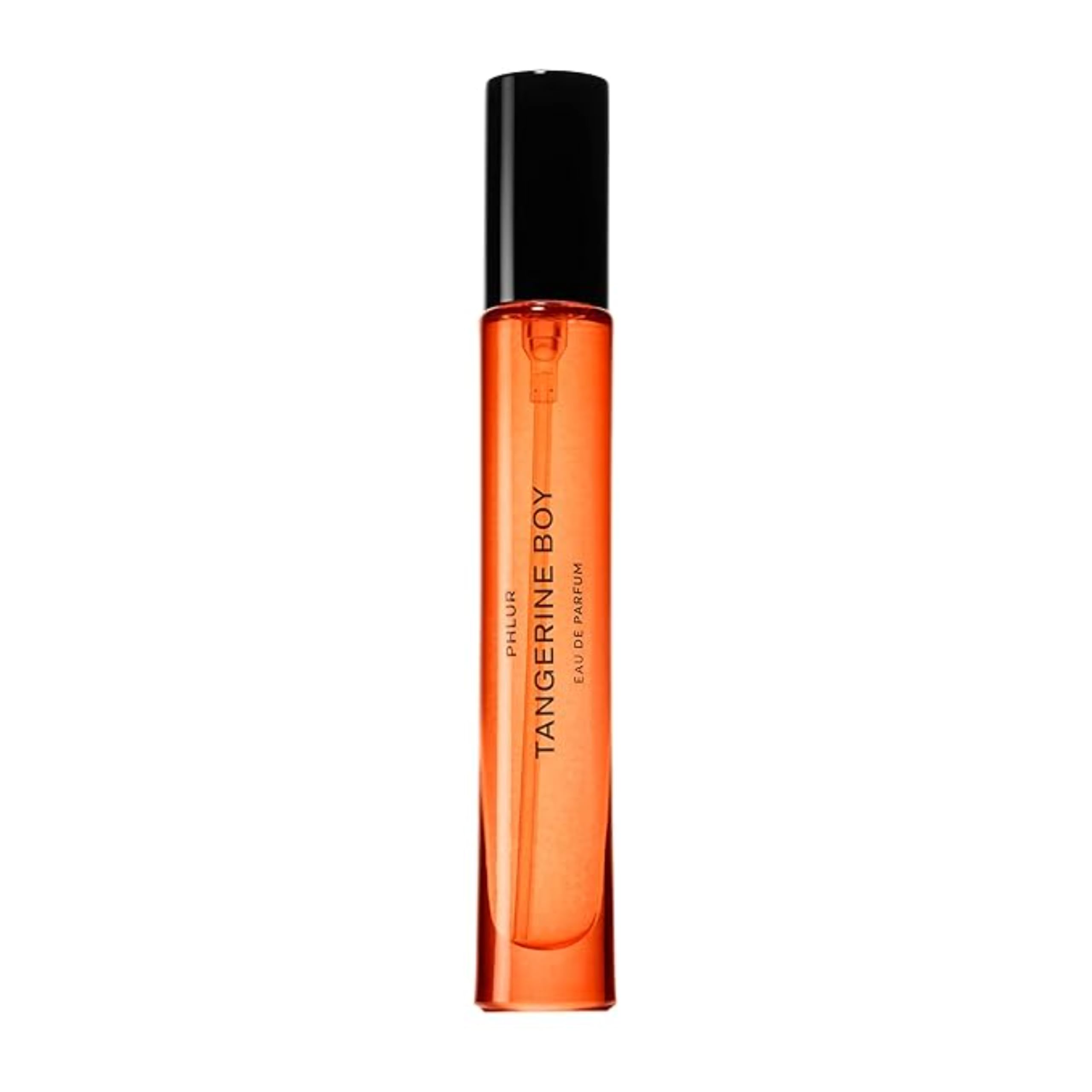 PHLUR Tangerine Boy bottle front shows bold unisex design and longevity benefits