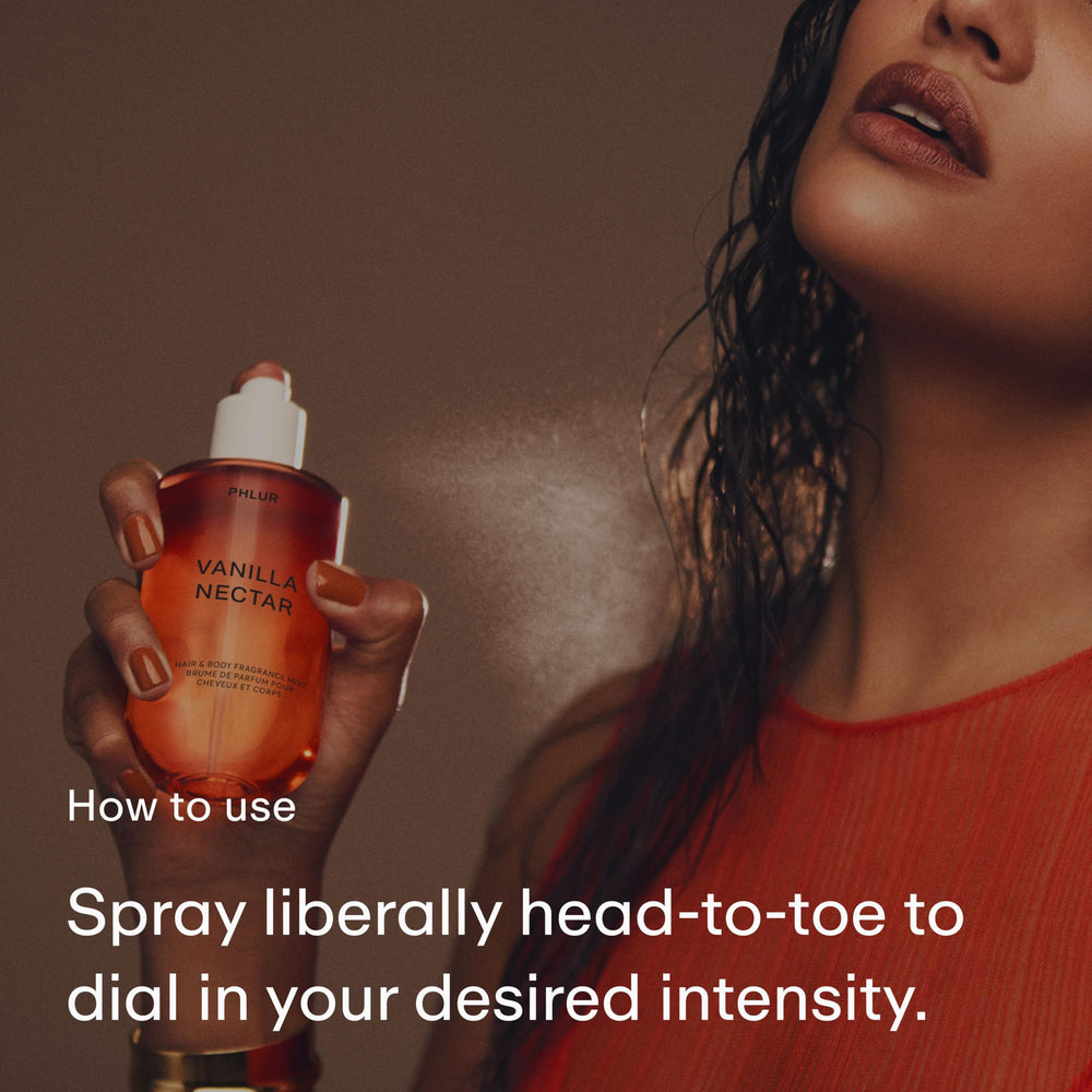 PHLUR Vanilla Nectar top notes graphic highlights papaya, apricot, tangelo.