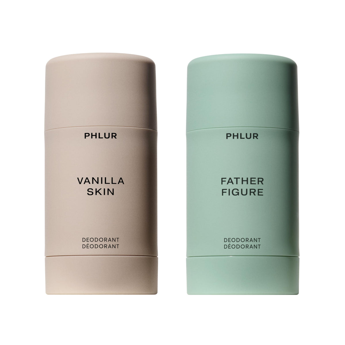 PHLUR Vanilla Skin deodorant duo pack front view highlighting daily odor protection