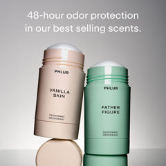 PHLUR Vanilla Skin deodorant tubes side-by-side for convenient daily protection