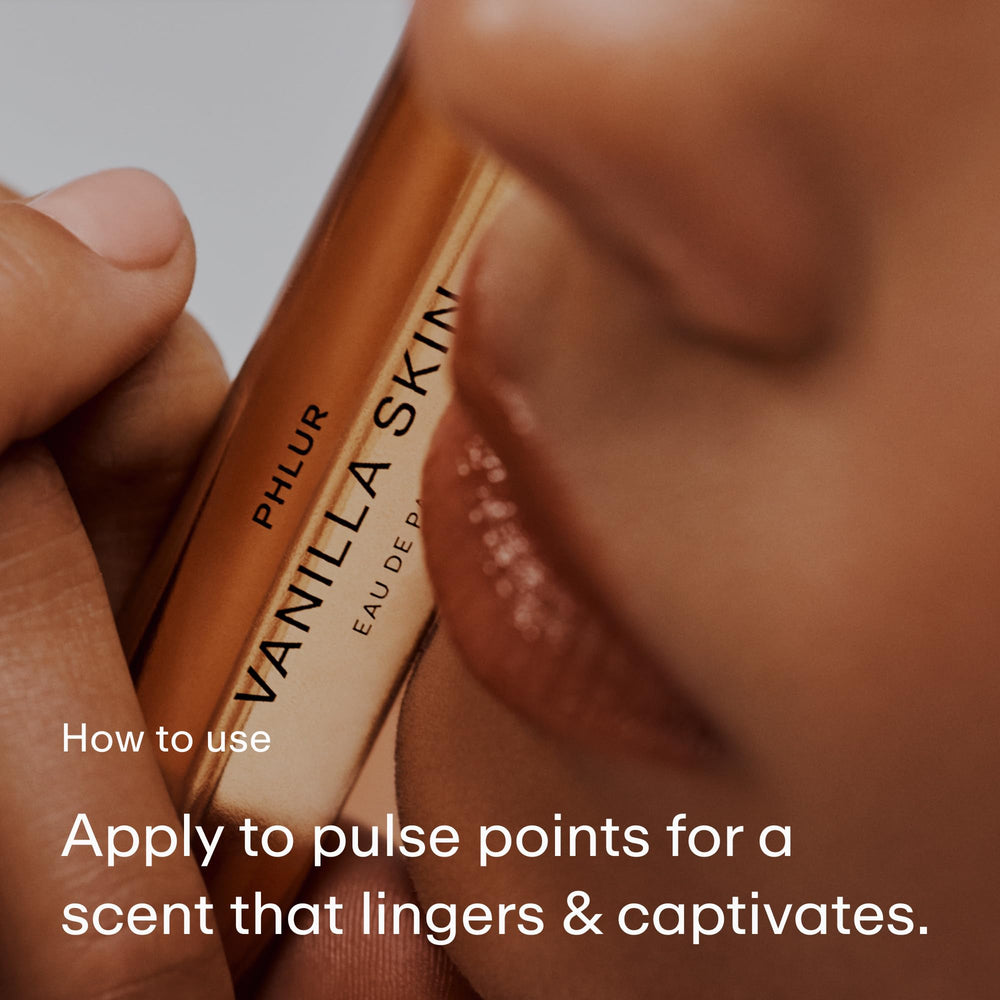 PHLUR Vanilla Skin ingredient transparency label shows mindful components.