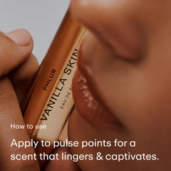 PHLUR Vanilla Skin ingredient transparency label shows mindful components.