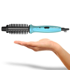 PHOEBE mini curling iron side view shows compact travel-friendly design for on-the-go styling
