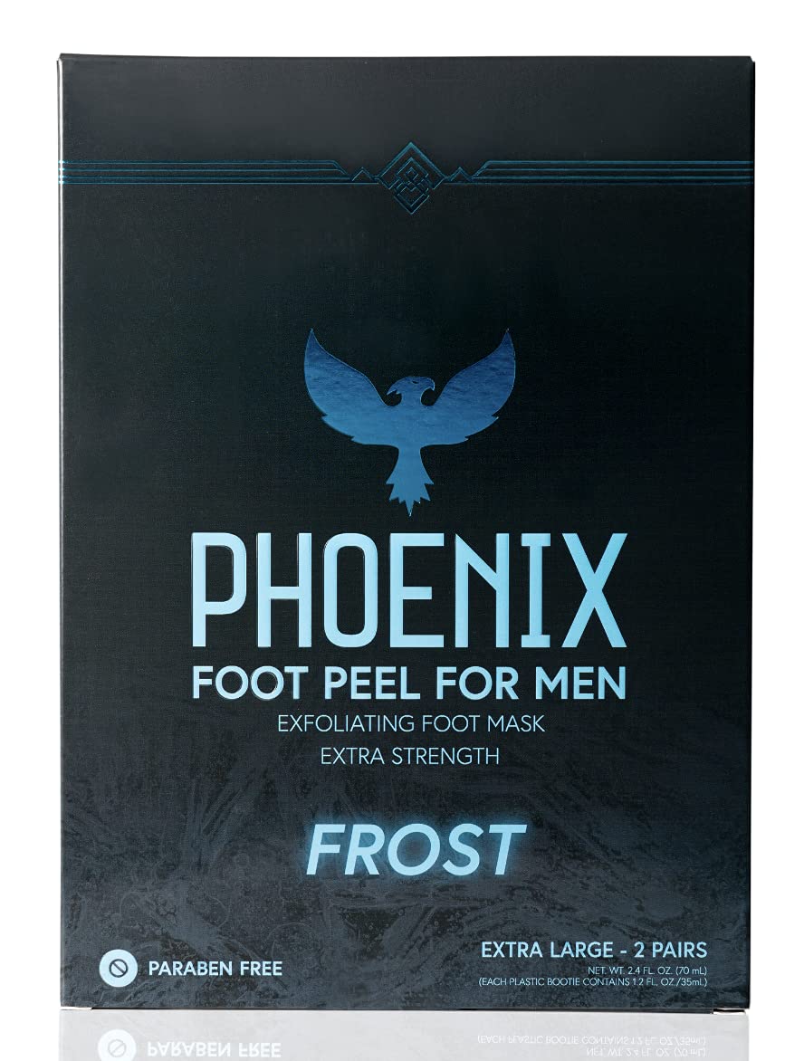Phoenix Foot Peel bottle-pour illustrates easy, mess-free application.