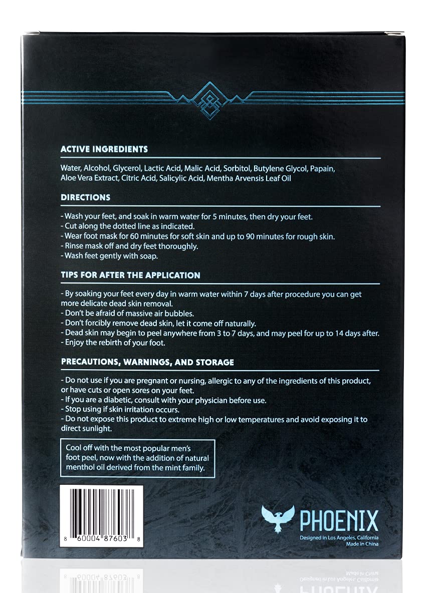 Phoenix Foot Peel-menthol-cooling depicts refreshing menthol during use.