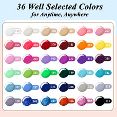 Phoenixy 36-color gel polish palette offers vibrant options for creative nail art