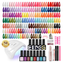 Phoenixy 63-pcs gel nail kit with UV light and drill for DIY salon-quality nails