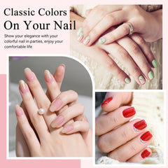 Phoenixy base coat and glossy top coat set for durable color