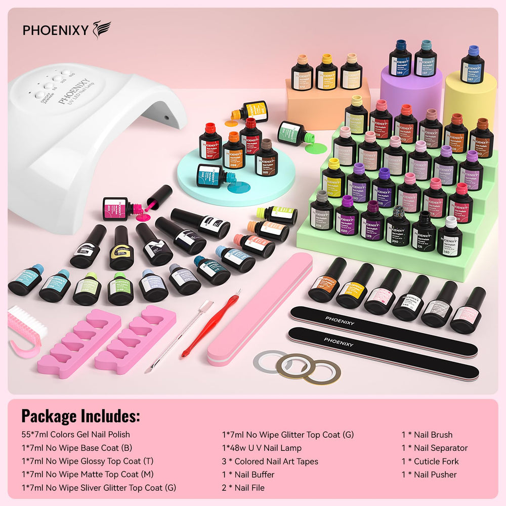 Phoenixy close-up nails showing smooth coverage and glossy finish