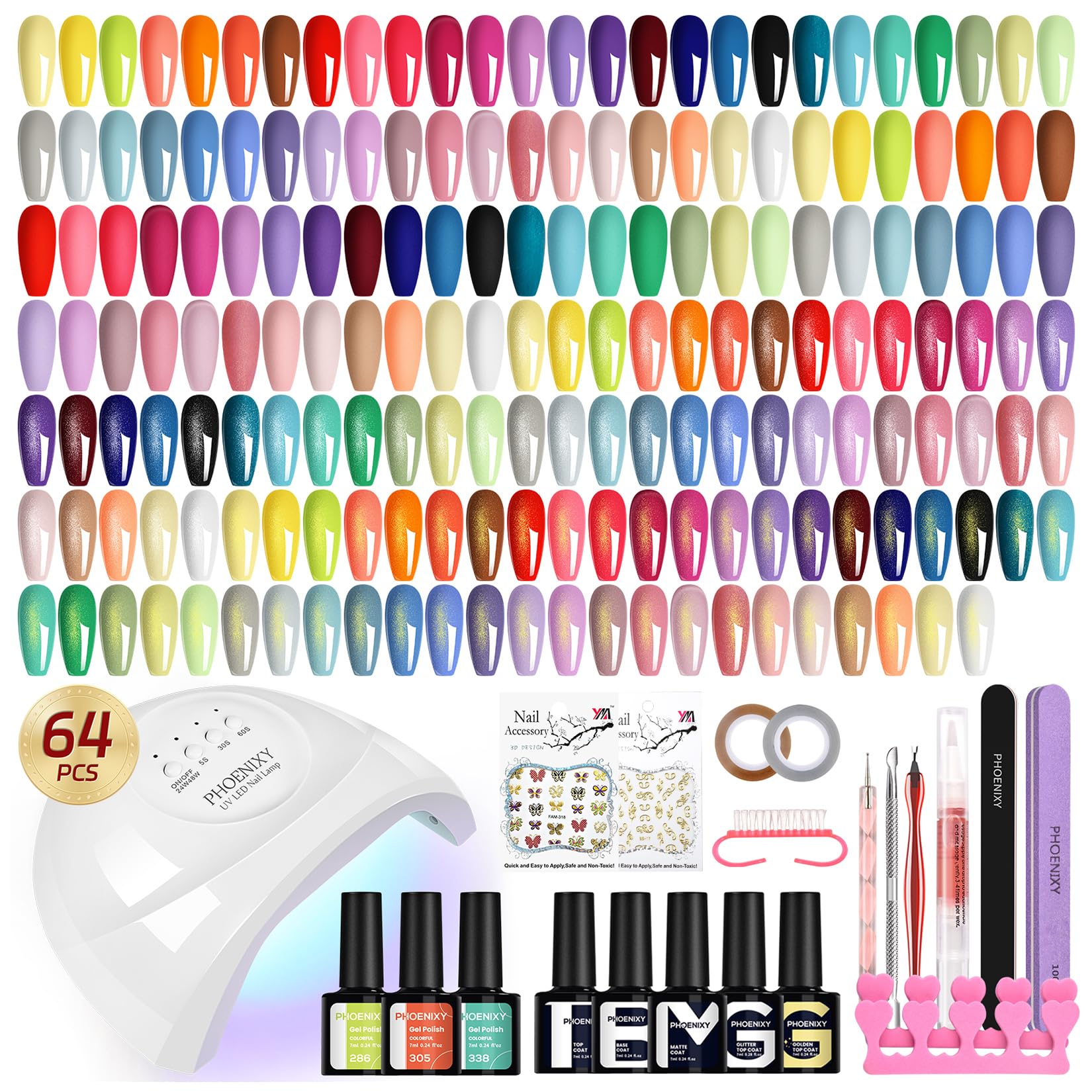Phoenixy gel nail kit UV lamp in use for at-home salon-quality results.