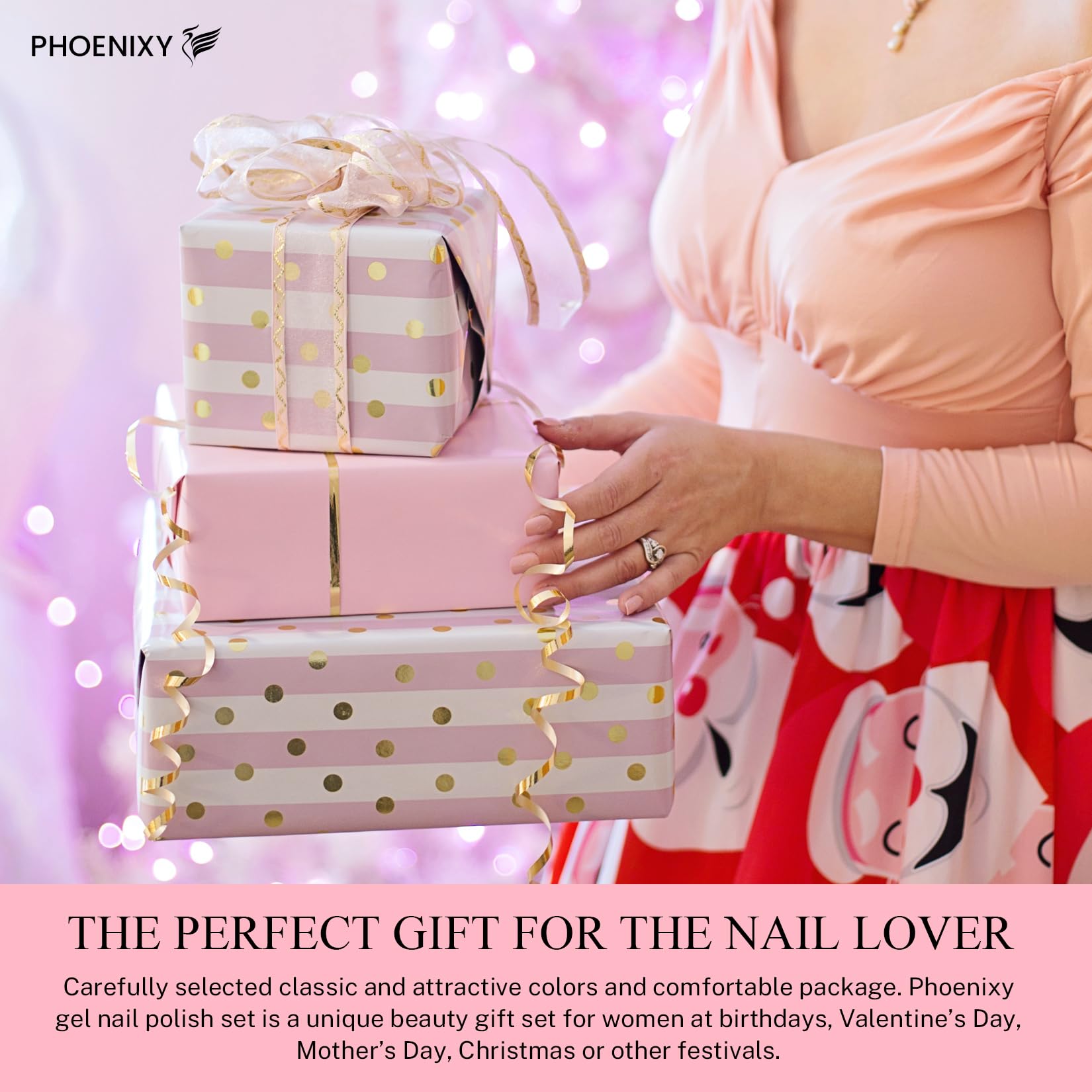 Phoenixy gift packaging presents a stylish, thoughtful gift for her