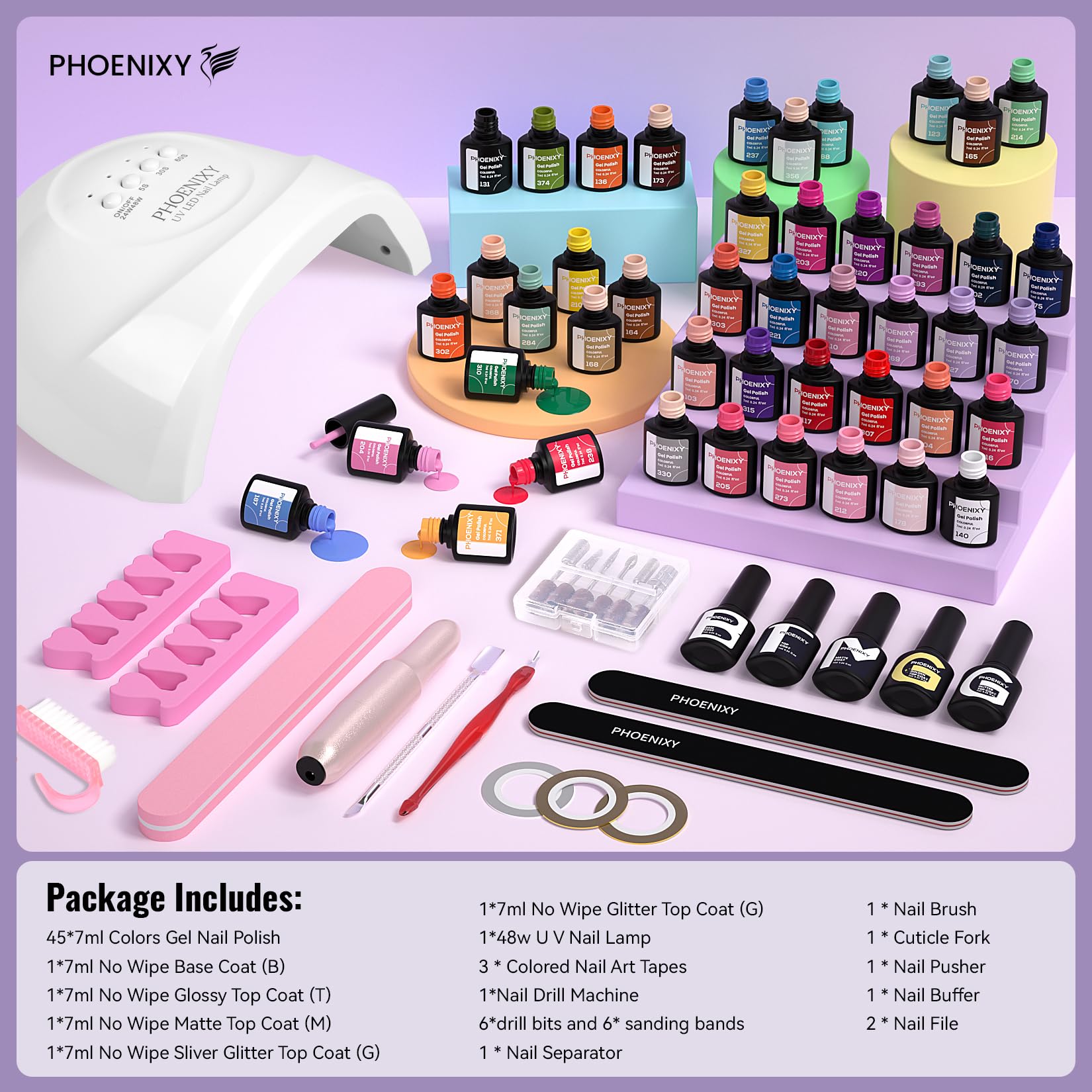 Phoenixy manicure starter kit is ready for beginners at home
