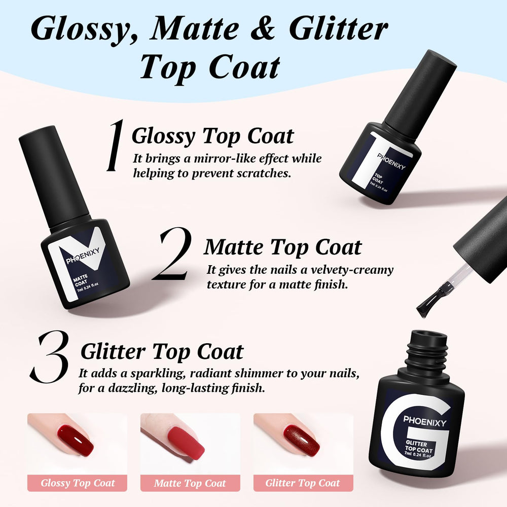 Phoenixy matte top coat creates chic matte look with long-lasting wear