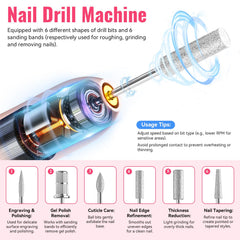 Phoenixy nail drill tool for precise shaping and smooth finishing