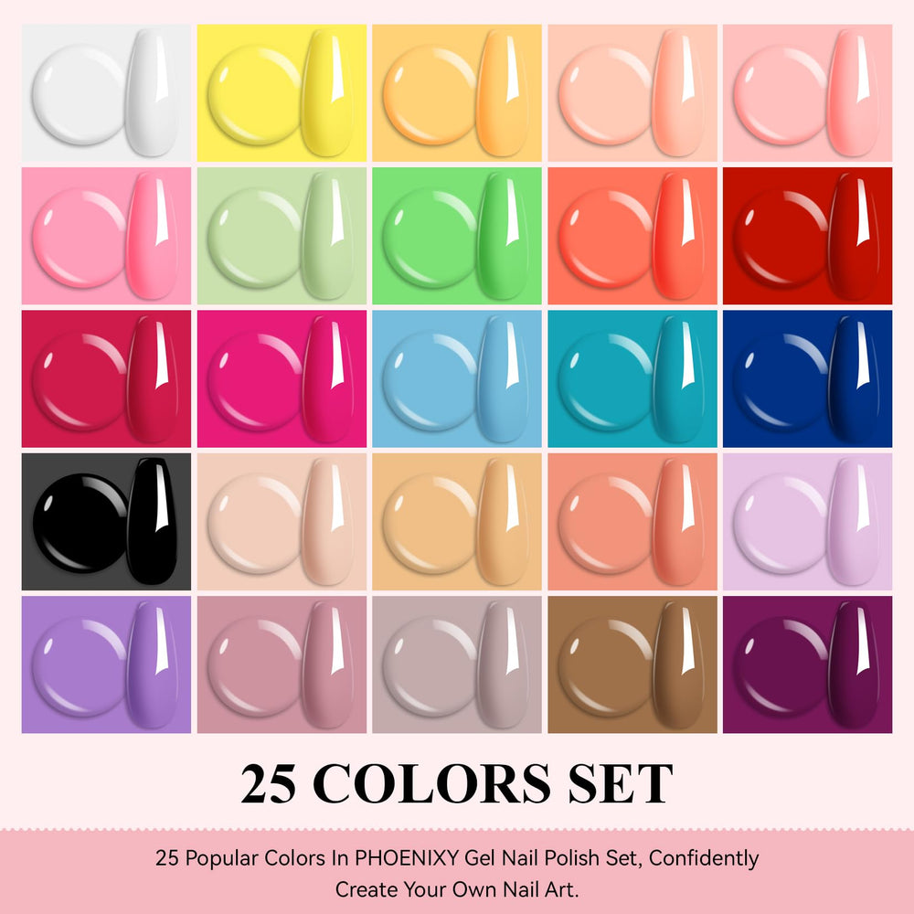Phoenixy nail polish bottle closeup shows rich pigments