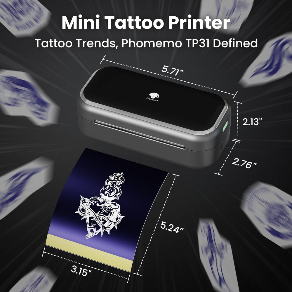 Phomemo TP31 packaging with 30 papers included