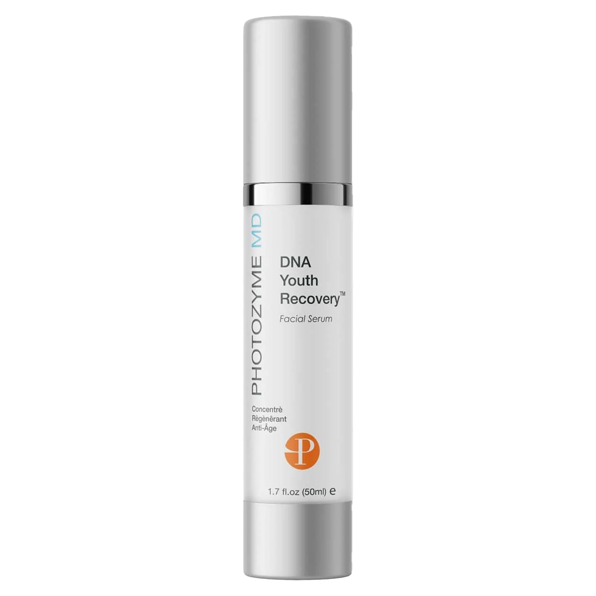 Photozyme DNA Youth Recovery Serum bottle closeup for radiant skin